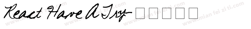 React Have A Try字体转换
